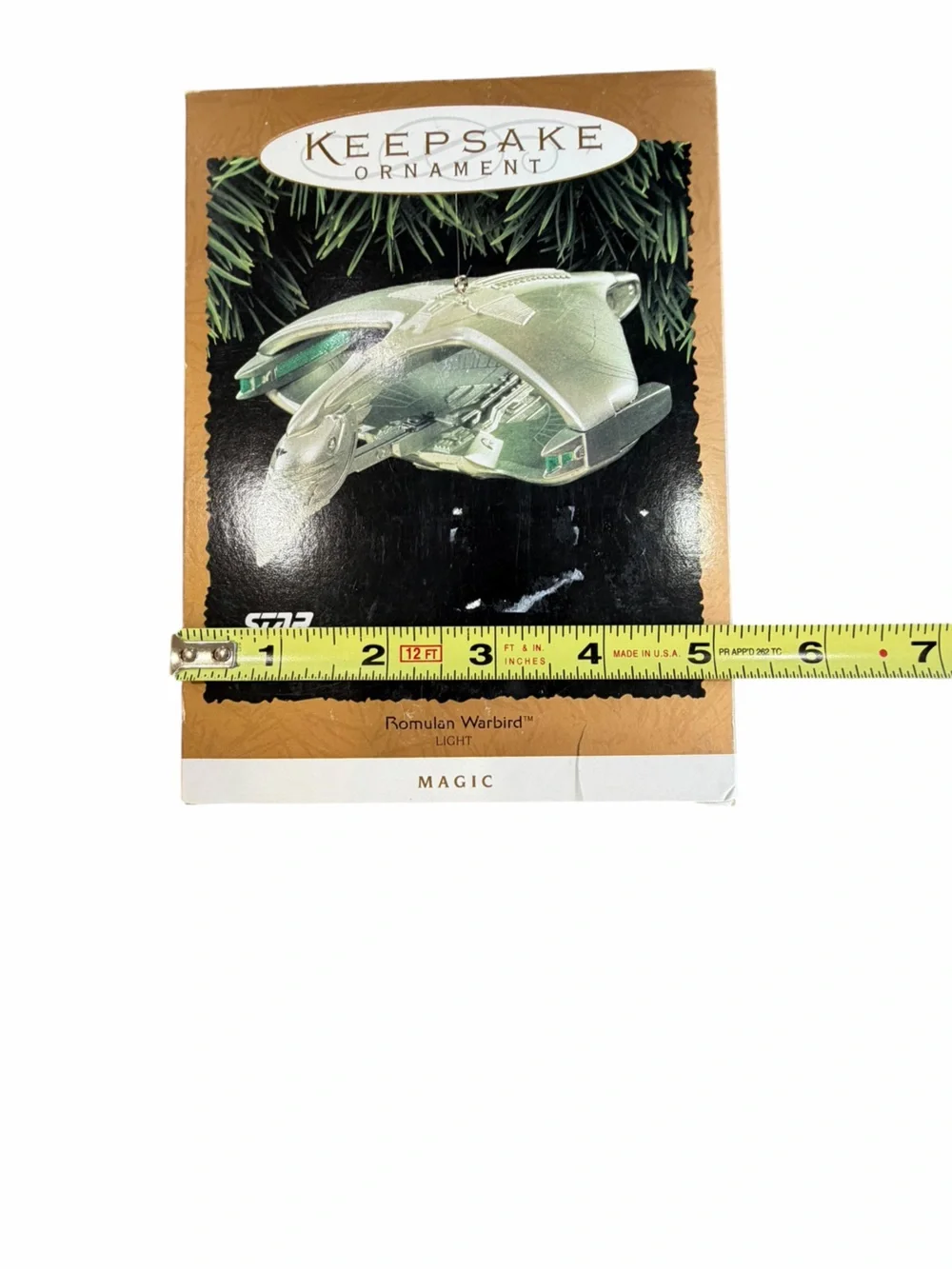 1995 Hallmark Star Trek Romulan Warbird Magic Light Ornament TNG Box
